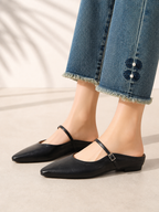Pointed Mary Jane Mules