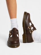 Double Buckle Mary Jane Flats