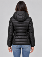 Lightweight Hooded Puffer Jacket – Quilted Zip-Up Coat