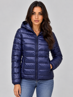 Lightweight Hooded Puffer Jacket – Quilted Zip-Up Coat