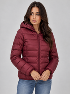 Lightweight Hooded Puffer Jacket – Quilted Zip-Up Coat