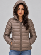Lightweight Hooded Puffer Jacket – Quilted Zip-Up Coat