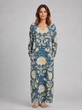 Women's Linen Look Midi Dress