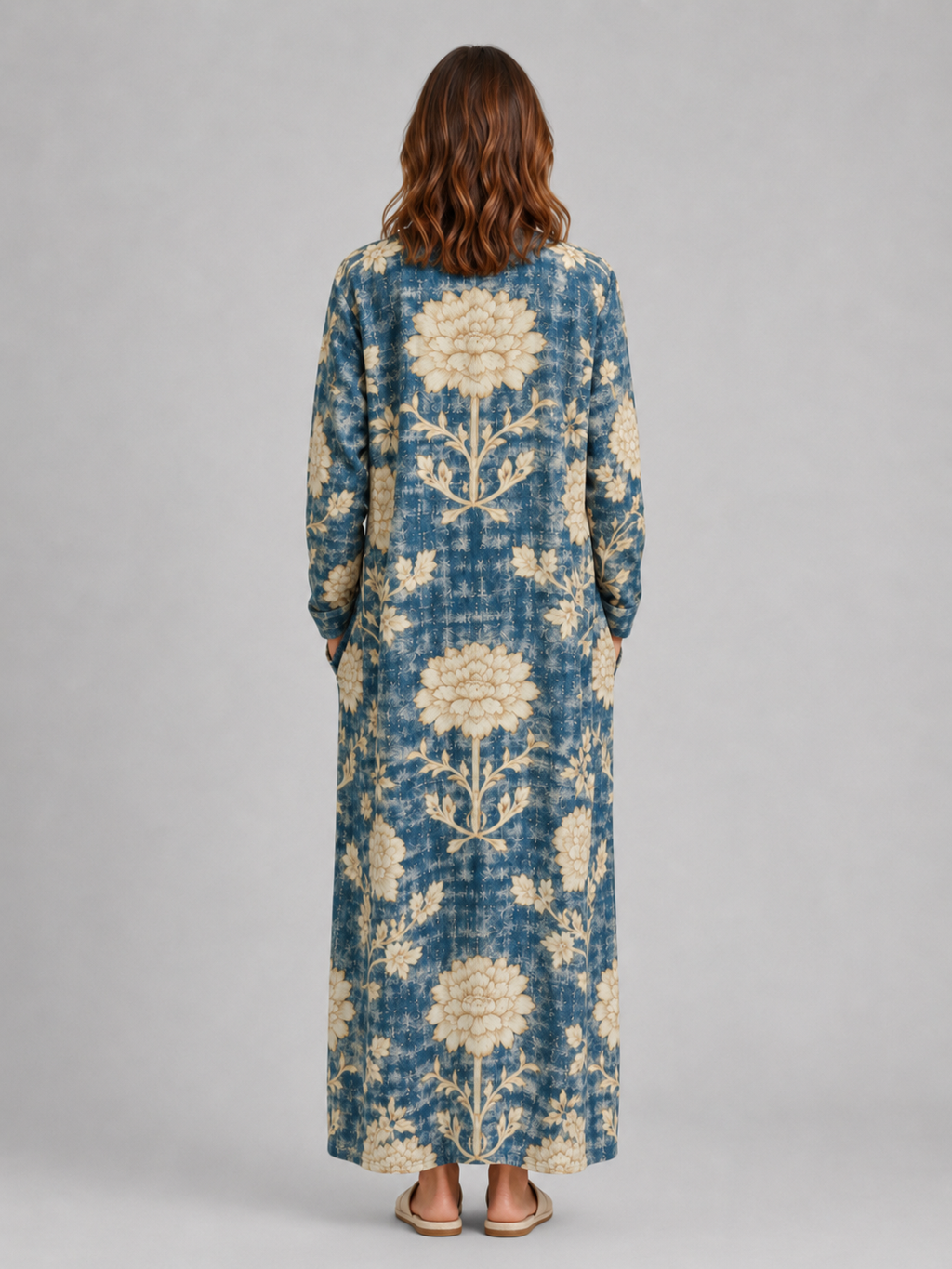 Women's Linen Look Midi Dress