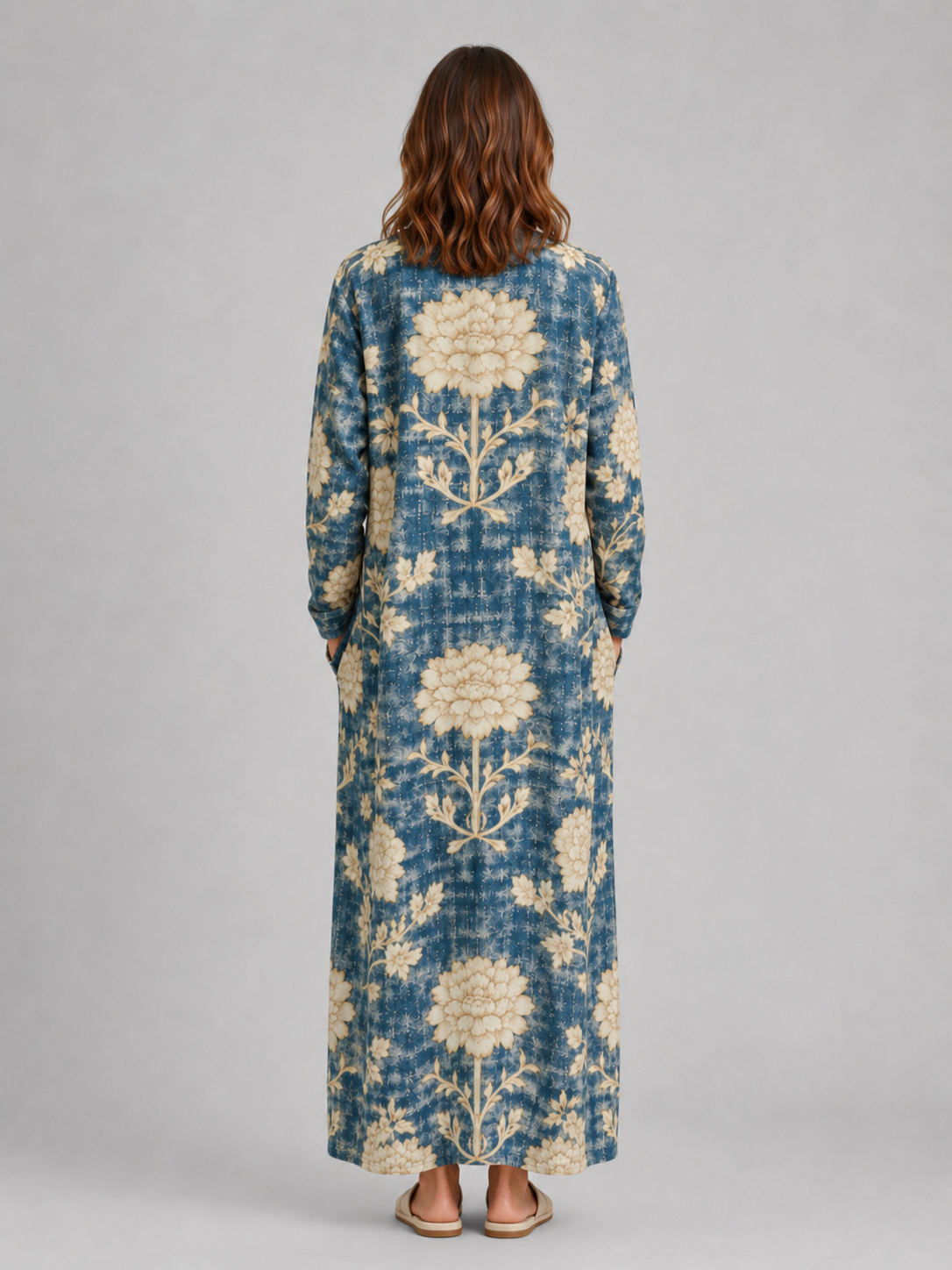 Women's Linen Look Midi Dress