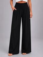 Linen Wide Leg Trousers