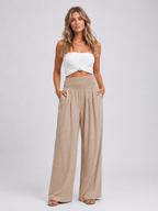 Linen Wide Leg Trousers