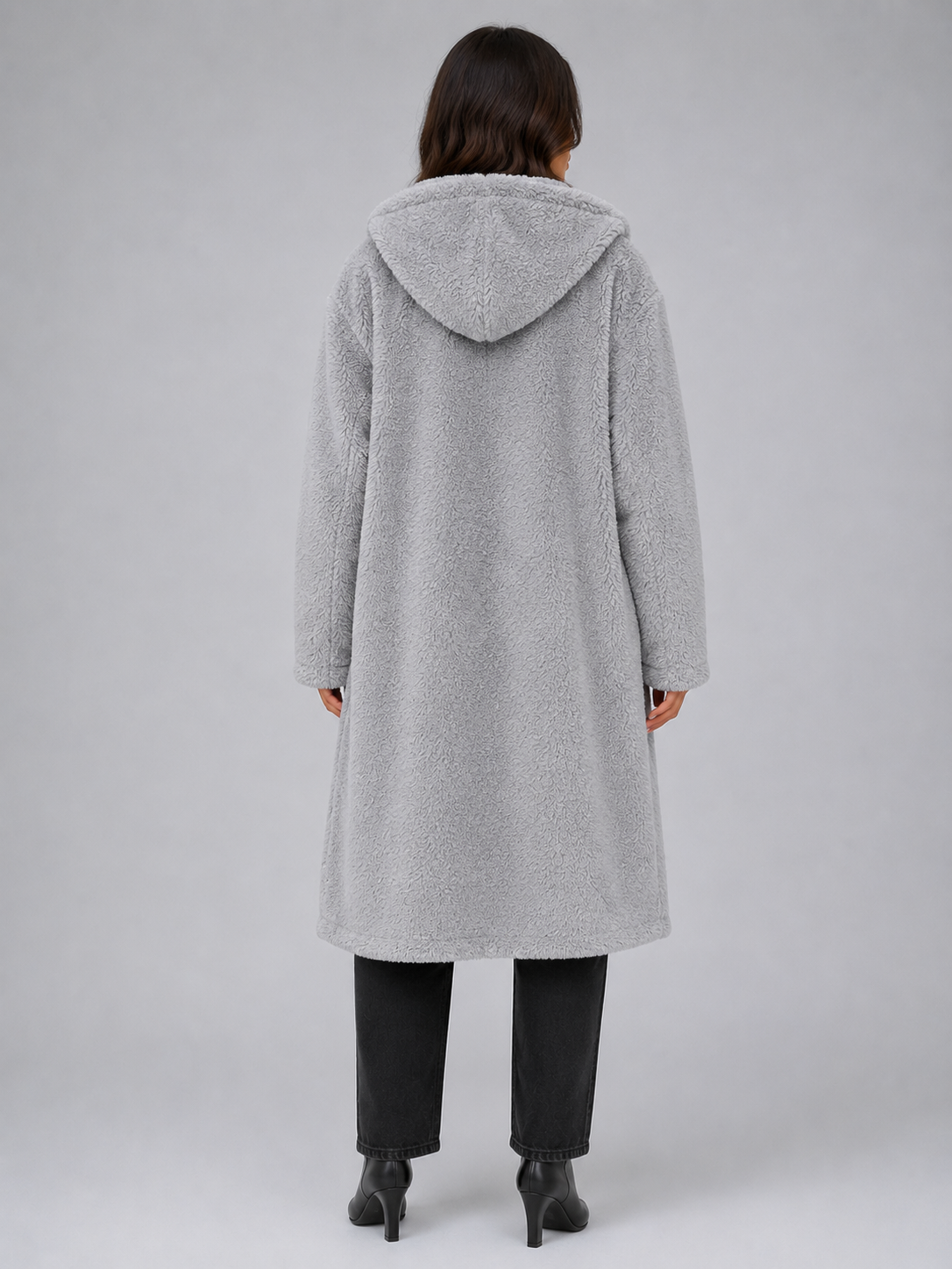 Long Hooded Teddy Coat – Oversized Borg Winter Coat
