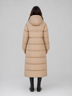 Long Puffer Coat – Hooded Padded Winter Jacket