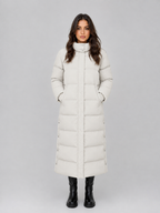 Long Puffer Coat – Hooded Padded Winter Jacket