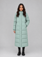 Long Puffer Coat – Hooded Padded Winter Jacket