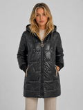 Longline Hooded Puffer Coat – Quilted Winter Jacket