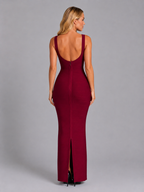 Metallic Sculpting Maxi Dress