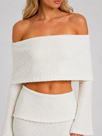 Off-Shoulder Maxi Skirt Set
