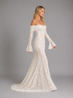 Off-Shoulder Lace Maxi Dress
