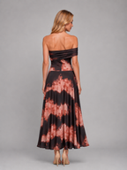 One-Shoulder Printed Maxi Dress