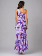 One Shoulder Floral Maxi Dress