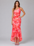 One Shoulder Floral Maxi Dress