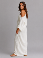 One Shoulder Draped Maxi Dress