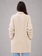 Open Front Cardigan with Pockets – Soft Knit Longline Style