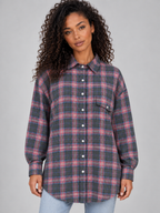 Oversized Check Shirt – Longline Button-Up Blouse