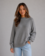 Oversized Knit Jumper – High Neck Longline Relaxed Fit