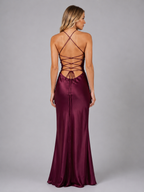 Pearl Embellished Satin Maxi Dress