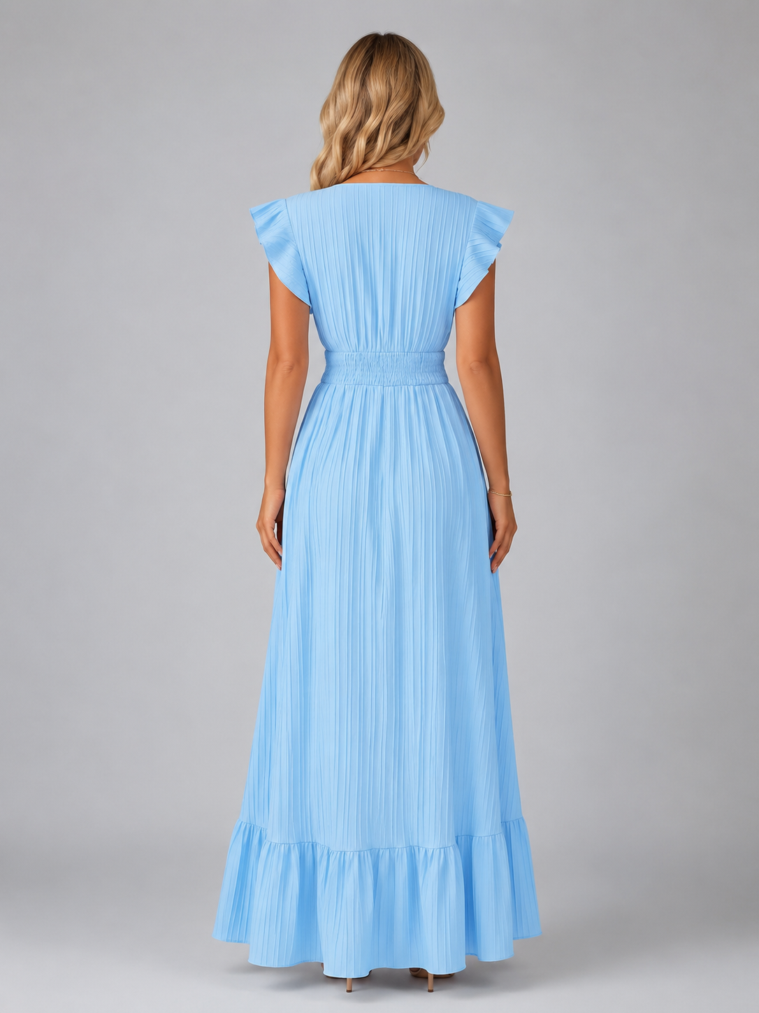 Women's Pleated Maxi Dress