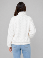Plush Half Zip Pullover – High Neck Fleece Jacket