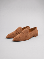 Pointed Suede Loafers