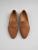 Pointed Suede Loafers