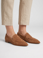 Pointed Suede Loafers