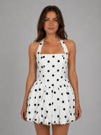 Polka Dot Bubble Mini Dress