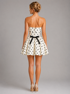 Polka Dot Corset Mini Dress