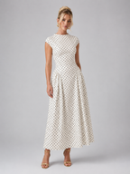 Polka Dot A-Line Maxi Dress