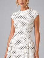 Polka Dot A-Line Maxi Dress