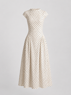 Polka Dot A-Line Maxi Dress