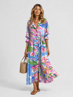 Printed Shirt Dress
