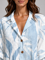 Printed Shirt Maxi Dress