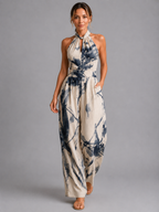 Printed Wide-Leg Jumpsuit