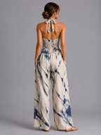 Printed Wide-Leg Jumpsuit