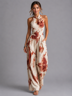 Printed Wide-Leg Jumpsuit