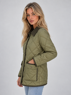 Quilted Padded Jacket – Corduroy Collar Country Coat