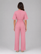Tie Waist Wide Leg Jumpsuit
