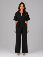 Tie Waist Wide Leg Jumpsuit