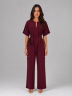 Tie Waist Wide Leg Jumpsuit