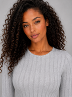 Ribbed Knit Maxi Dress – Long Sleeve Bodycon Style