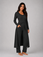 Ribbed Soft Two-Piece Lounge Set - Relaxed Fit Co-Ord