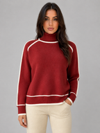Roll Neck Jumper – Soft Relaxed Knit Top