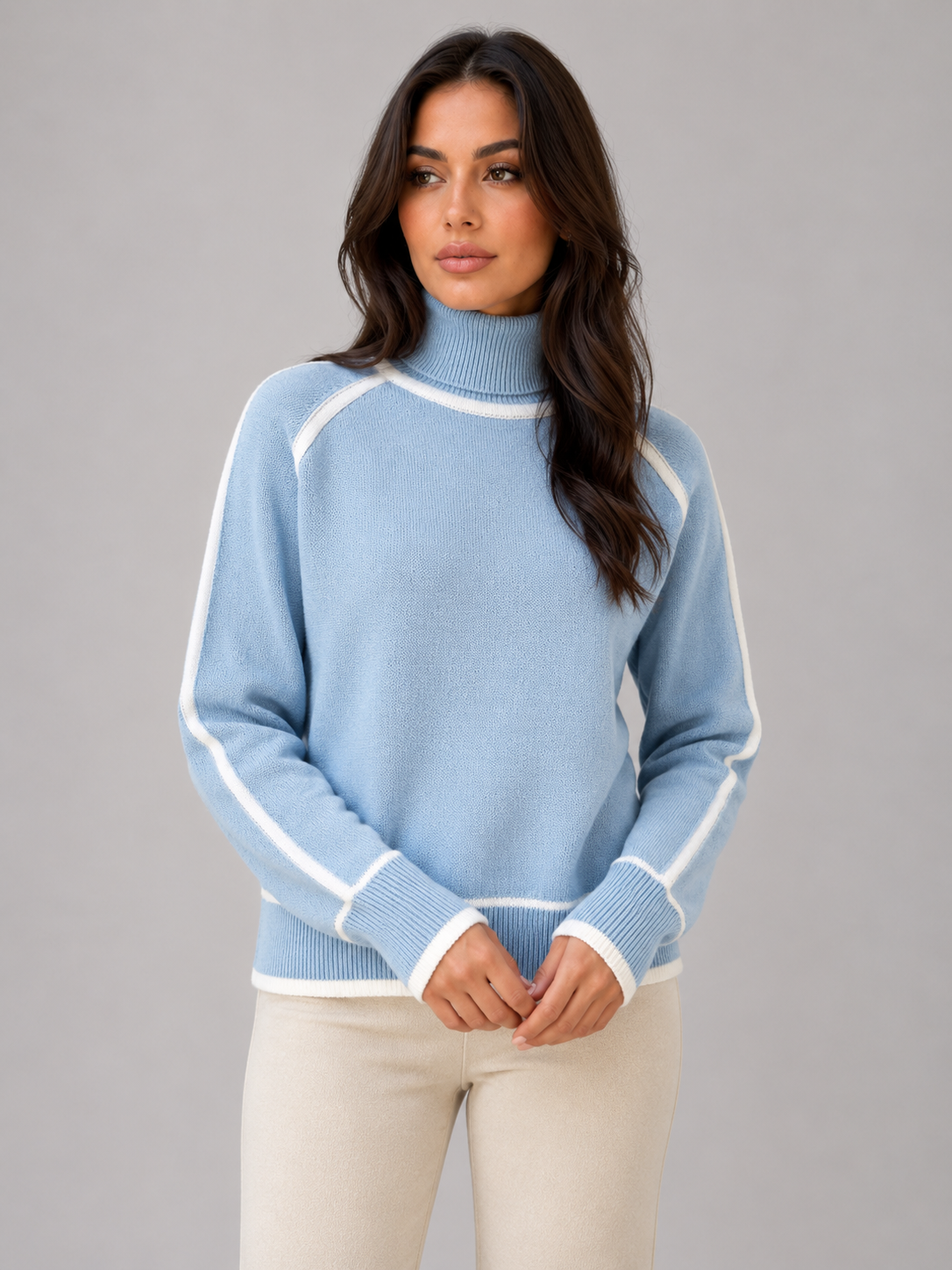 Roll Neck Jumper – Soft Relaxed Knit Top
